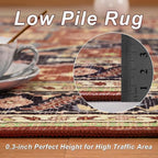 3x5 Orange Red Area Rug for Living Room, Machine Washable Rugs - Image 6