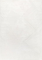 Antep Rugs Palafito 4x6 Geometric Shag Diamond High-Low Pile Textured Indoor - Image 2
