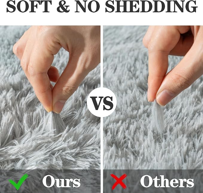 Soft Fluffy Area Rug for Bedroom, Non-Slip Cozy Plush Shag Carpet for Kids Room - Image 5