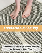 AMOAMI Upgraded Waffle Runner Rug Super Absorbent Non Slip Bath Mats - Image 4