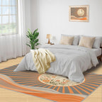 Boho Sun Area Rugs 4x5ft, Minimalist Line Kids Play Rug, Geometric Solar Throw - Image 5