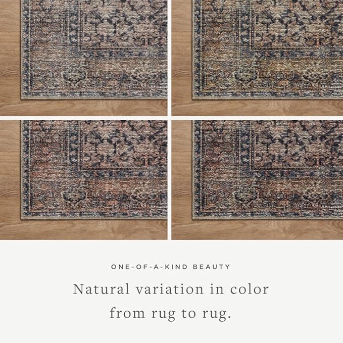 Loloi Amber Lewis Billie Collection, Ink & Salmon 2'-6" x 7'-6" Area Rug – - Image 5