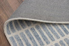 Capitola Hand-Tufted Wool Rug 9x9 Ft Blue Coastal, Rustic Area Carpet - Image 6