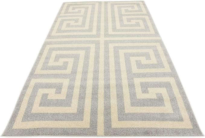 Unique Loom Athens Collection Classic Geometric Modern Border Design Area Rug - Image 5