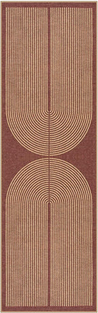 Lahome Modern Rainbow Easy Jute Entryway Runner Rug, Washable Indoor Outdoor - Image 7