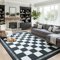 Vasofe Checkered Jute 6x9 Area Rugs, Washable Outdoor Patio Rug by VasofeSoftFluffyRugs