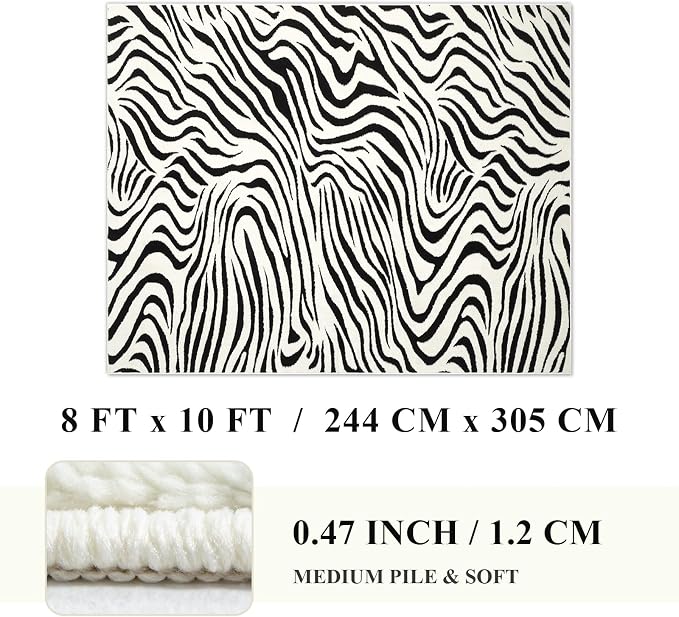 YIHOUSE 8×10 Ft Area Rugs for Living Room: Modern Washable Rug - Image 9