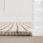 Rugs USA Melrose Green/Ivory, Wool & Cotton, Soft and Cozy, High Traffic - Image 2