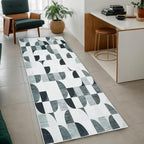 2x6 Runner Rug Washable, Modern Abstract Area Rugs - Image 3