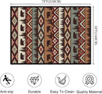 Rustic Cabin Wildlife Area Rug 5x7 Living Room Rug, Bear Moose Deer Country - Image 2