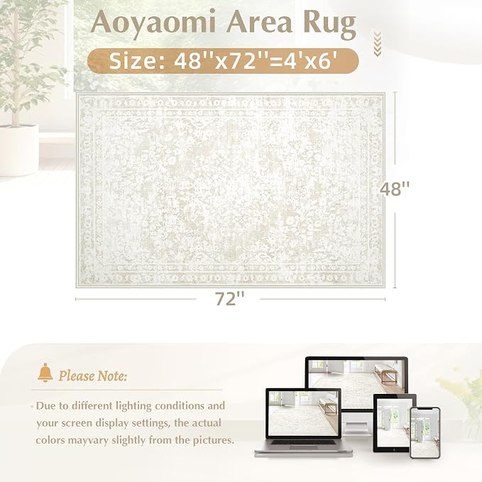 Area Rug 4x6 Entryway Rugs - Image 2
