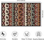 Rustic Cabin Wildlife Area Rug 3x5 Washable Bedroom Rug, Bear Moose Deer Country - Image 2