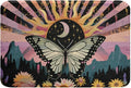 Erosebridal Boho Butterfly Bath Rugs Hippie Yin and Yang Bathroom Mats Rainbow by Erosebridal