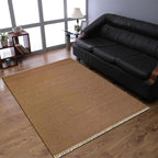 Rugsotic Carpets Hand Woven Flat Weave Kilim Wool 6'x9' Area Rug Solid Cream by GetMyRugsLLC