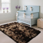 Fluffy Rug Shaggy Area Rug, Mottling Brown 4x6 Area Rugs - Image 2