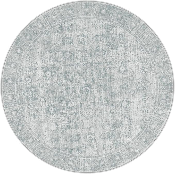 LIVEBOX Washable Area Rug 4ft Boho Round Rug Traditional Rugs - Image 7