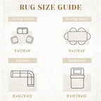 Bedroom Rug Washable Large Area Rugs Foldable Low Pile Print Non Slip Boho - Image 7