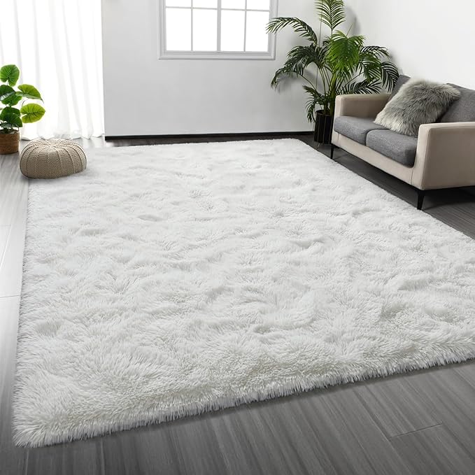 Large Shag Area Rugs 8 x 10, Plush Fuzzy Rugs by Deerhoo