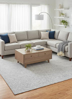 Modern Herringbone Chevron Collection Handcrafted Wool Area Rug - Image 2