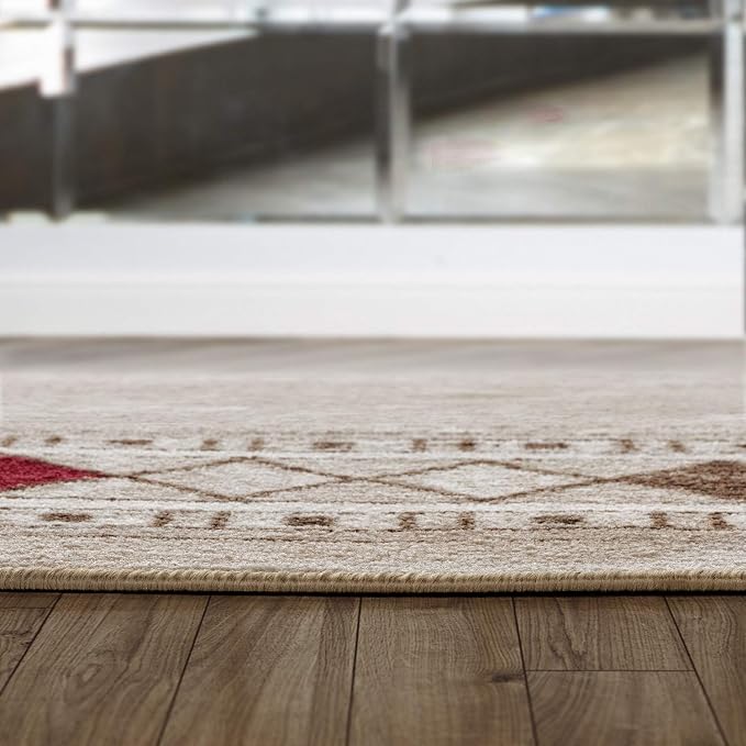 Antep Rugs Alfombras Modern Bordered 5x7 Non-Skid Low Profile Pile Rubber - Image 6