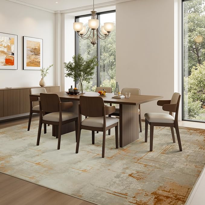 Joydeco 5x7 Area Rugs for Living Room, Washable Modern Abstract Non Slip Soft - Image 7