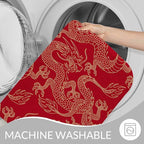 Dragon Bath Mat for Bathroom Traditional Flying Mascot Animal Chinese Dragons - Image 7