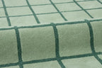Mint Green Scalloped Edge Wool Area Rug - Image 9