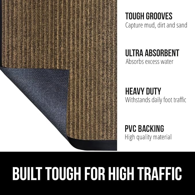GORILLA GRIP Waterproof Traffic Guard Door Mat, Heavy Duty Entryway Mats - Image 2