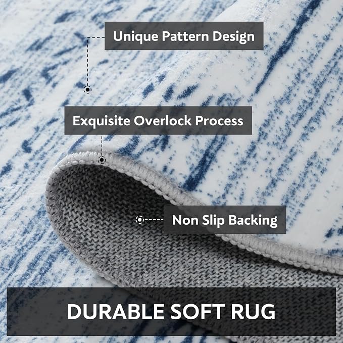 9x12 Area Rugs for Living Room Machine Washable Rug Distressed Indoor Carpet - Image 5