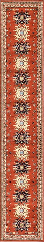 Unique Loom Taftan Collection Border Geometric Tribal Inspired Design Area Rug - Image 3