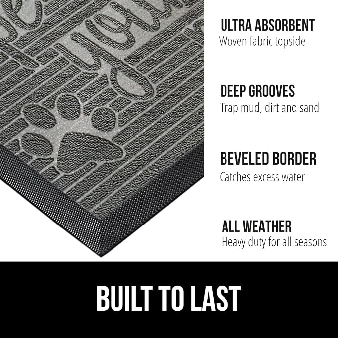 GORILLA GRIP 100% Waterproof All-Season WeatherMax Doormat 35x23, US Designed - Image 2