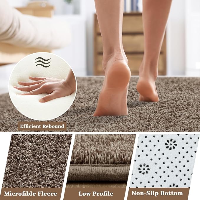 HQAYW 5x7 Area Rugs for Living Room Bedroom, Modern Thickened Memory Foam Soft - Image 7