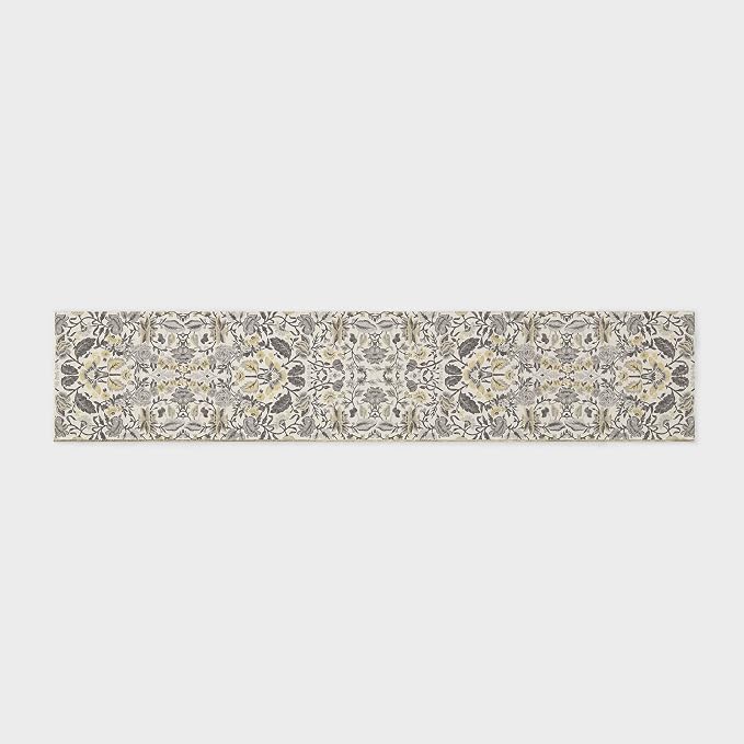 EVERGRACE Hallyway Area Runner Rugs 2x10, Boho Floral Faux Wool Indoor Outdoor - Image 8