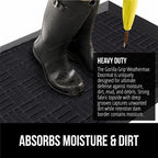 GORILLA GRIP 100% Waterproof All-Season WeatherMax Doormat US Designed Natural - Image 5