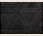 Black Round Rug 5x5 ft – Soft Anti-Slip Modern Faux Leather Area Carpet - Image 4
