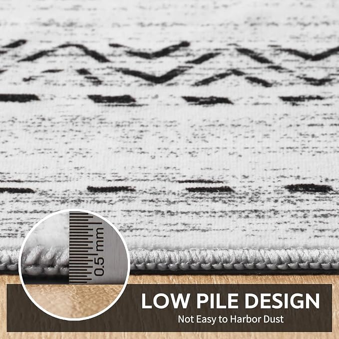 10x14 Area Rugs for Living Room Machine Washable Rug Distressed Indoor Carpet - Image 5
