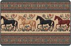 Horse Western Boho Ethnic Style Area Rug Washable Outdoor Rugs Anti-Slip Soft - Image 6