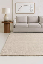 Modern Herringbone Chevron Collection Handcrafted Wool Area Rug by RestorationandRenovation