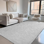 Zentavio White Area Rugs for Bedroom Soft Large Living Room Rugs 5x8 Fluffy by ZentavioRug