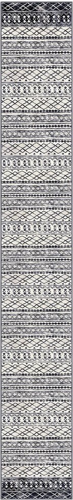 KUTA Moroccan Washable Runner Rug 2.6x18 Non-Slip Vintage Black Navy Blue Boho - Image 8