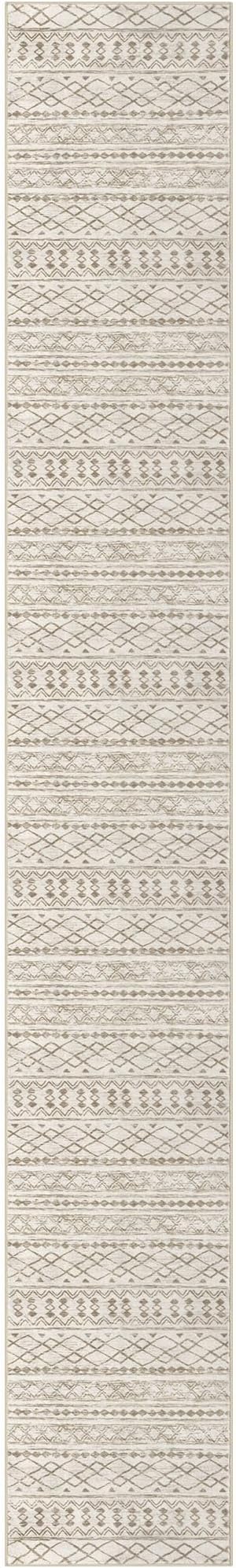 KUTA Long Hallway Runner Rug 2.6x18 Non-Slip Washable, Moroccan Vintage Beige - Image 8