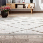 Antep Rugs Palafito 6x9 Geometric Shag Diamond High-Low Pile Textured Indoor - Image 9