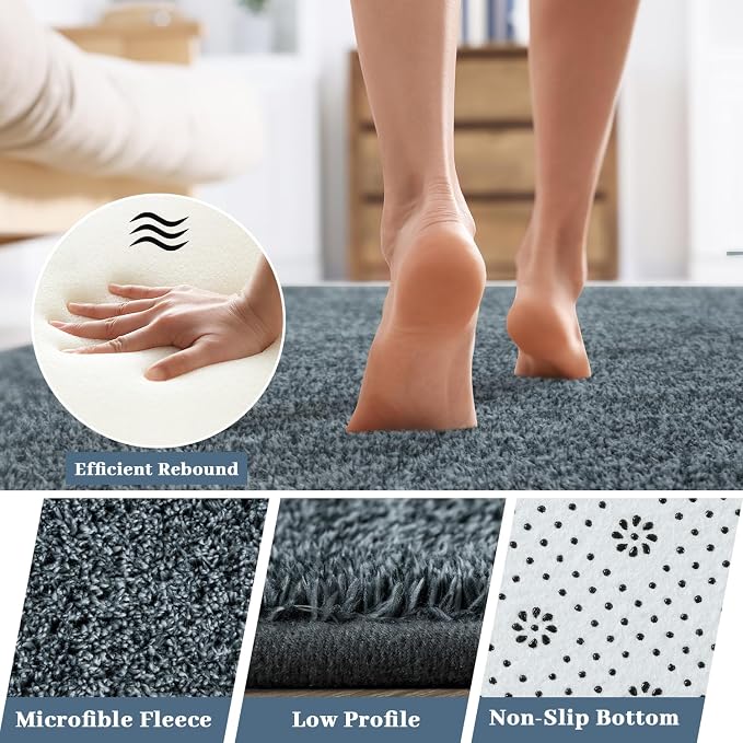 HQAYW 5x7 Area Rugs for Living Room Bedroom, Modern Thickened Memory Foam Soft - Image 7