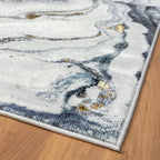 LUXE WEAVERS Marble Effect Abstract Blue 6x9 Area Rug - Image 6