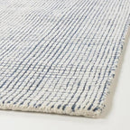 Hand-Tufted 100% Wool Pile Area Rug – Geometric Textured Grid Check Pattern – by RestorationandRenovation