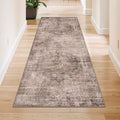 Farmhouse 2x6 Hallway Runner Rug Non Slip, Machine Washable Red Brown Rugs by HazoHaus