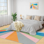 Boho Sun Area Rugs 6x8ft, Abstraction Deco Living Room Area Rug, Minimalist - Image 5