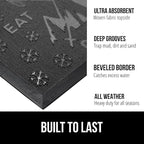GORILLA GRIP 100% Waterproof All-Season WeatherMax Doormat, US Designed Natural - Image 2