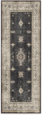 RUGGABLE Washable Vintage Runner Rug – Verena Dark Wood 2.5x7, Stain-Resistant - Image 2