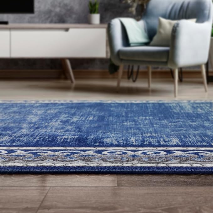 Antep Rugs Alfombras Bordered Modern 3x5 Non-Slip Low Pile Rubber Backing - Image 6